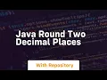 java round two decimal places