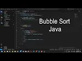 Bubble Sort in Java using Visual Studio Code Bubble search in Data Structure Data Structure