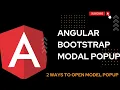 Angular Modal Popup Using Bootstrap angular tutorial angular tutorial for beginners Bootstrap