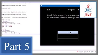 How to Make a Text Adventure Game with GUI in Java P5 - Handling player choice with switch
