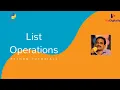List Operations in Python Python Lists A Complete Tutorial on Python Python tutorials online
