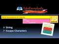 String and Escape Characters in JS How to define a String in JavaScript Web development