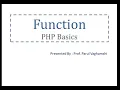 7 How to define Function in PHP