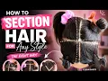 Full guide on how to pre-section your hair for any braiding style