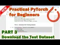 PyTorch Beginner Tutorial - Part 3 Download the Test Dataset