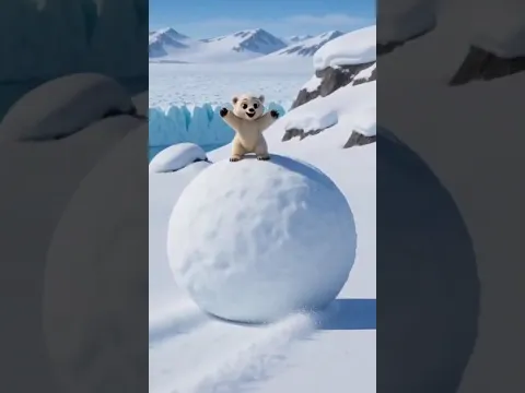 This Baby Polar Bear Is TOO CUTE! 🐻❄️❄️ #shorts