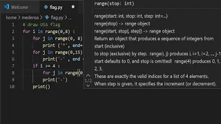 Draw USA flag using python