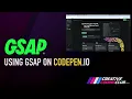 Using GSAP on CodePen