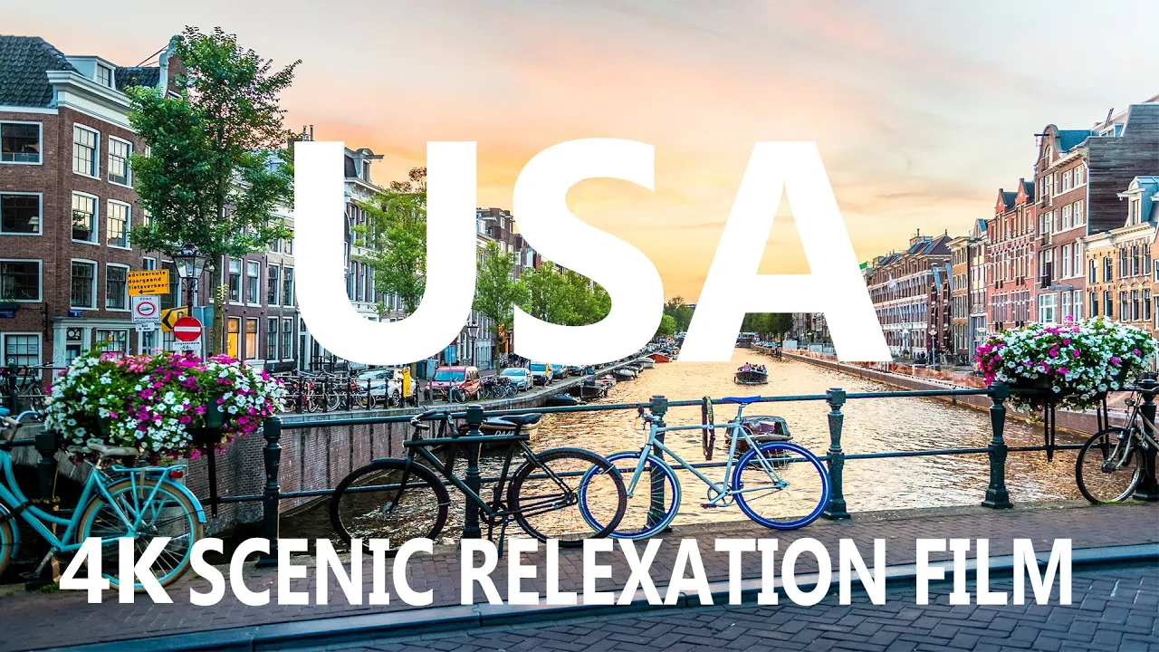 The USA 4k- scenic relaxation film with Calming Music #asmr