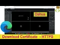 How to solve the Download Certificate on the Dahua web interface for Microsoft Edge web browser