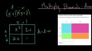 Multiply Binomials Area Model