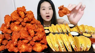 Eating Taco Bell's RARE Crispy Chicken Wings & Crunchy Tacos (ASMR / Minimal Talking Mukbang)