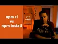 npm ci vs npm install and why you should use npm ci for your node js devops pipelines