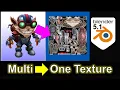 Blender 5 1 Tutorial Bake Multiple Materials into ONE Texture Single Mesh Workflow