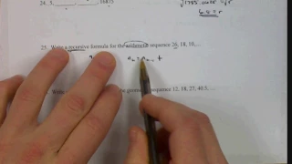 Write a recursive formula for a sequence MID