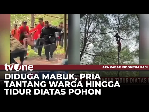 Bikin Repot Warga, Pria Diduga Mabuk Panjat Pohon dan Berujung Diceburkan ke Kolam