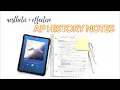 how to take aesthetic effective ap history notes