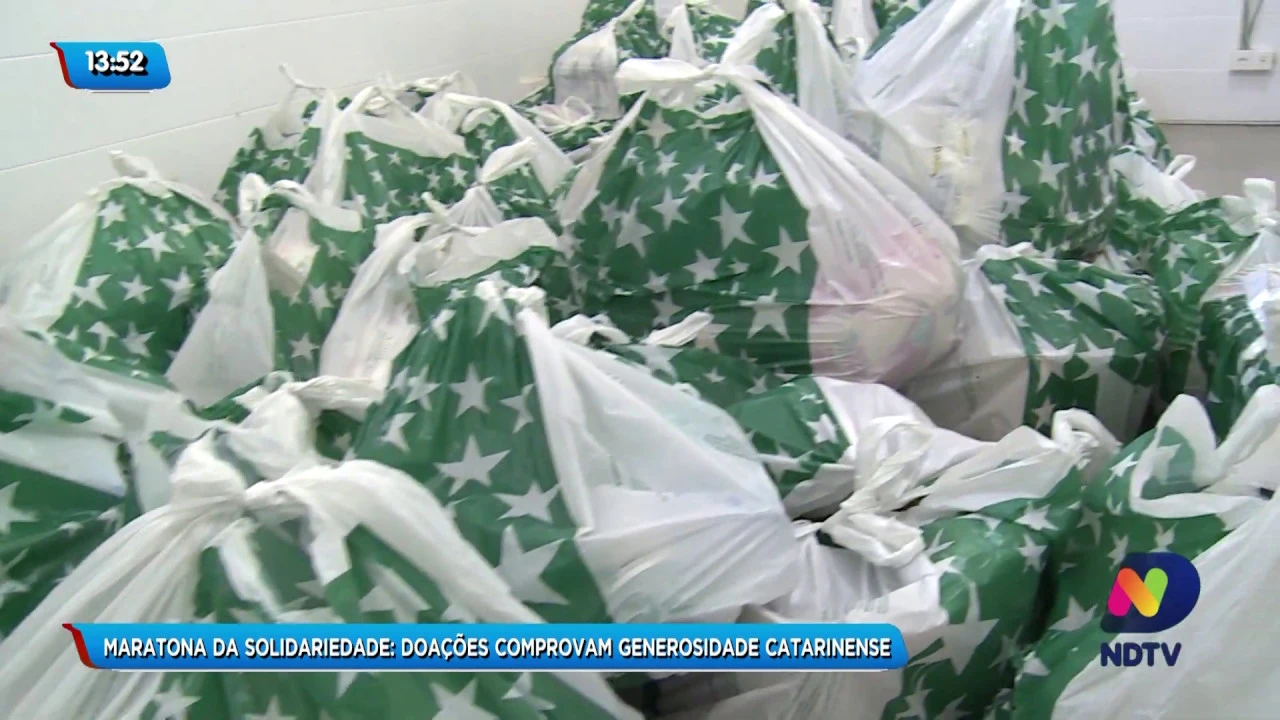 Maratona da Solidariedade: doações comprovam generosidade catarinense