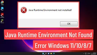 Java Runtime Environment Not Found Error Windows Fix
