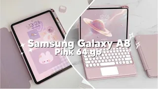 aesthetic unboxing samsung galaxy a8 pink gold 64gb wifi 2023 accessories - -
