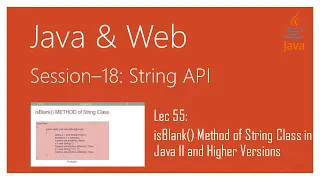 String API in Java isBlank Method of String Class in Java 11 and Higher Versions