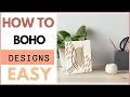 How to create Boho designs in Canva Passive income