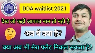DDA waiting list 2021 meaning Procedure of allotment Validity category wise flats details