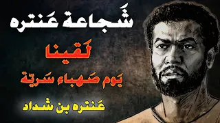 شجاعة عنتره قصيدة الكرامة والشجاعة لقينا يوم صهباء سرية قصائد عنتره بن شداد 