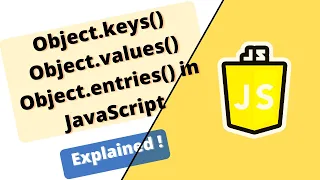 JavaScript Course Object keys Object values Object entries in JavaScript