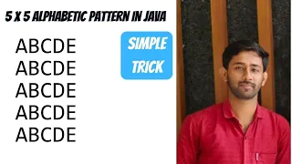 Pattern Program 9 5 5 Alphabetic pattern program in java Dry Run in hindi