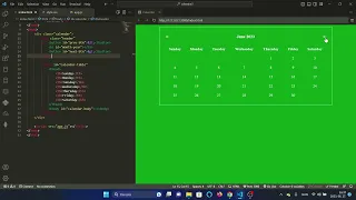 Build Online Calendar using HTML CSS JavaScript