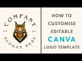 How To Customise Editable Canva Logo Template Colorfull Cat WhiskerWonder