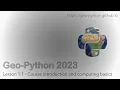 Geo-Python 2023 Lesson 1 1 - Course introduction and computing basics