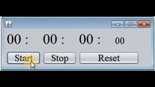 stopwatch GUI app in java by using netbeans