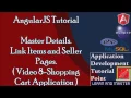 AngularJS Tutorial Shopping Cart 8 Master Details Link Items and Seller Pages