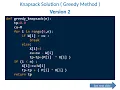 GREEDY METHOD Knapsack Problem Python Implementation - Part III