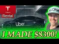 Renting A TESLA To Drive For Uber How Much I Made