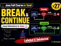 Java Full Course in Tamil 27 - Jump Statements in Java break continue Labeled and Unlabeled