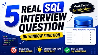 Top 5 SQL Window Function Questions for Interviews With Solutions