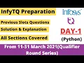 Infytq Preparation 2022 Day 1 Python Previous Year Questions Practice Prepare Crack It