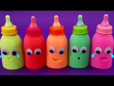 Download MP3 奶瓶都被妙妙壓倒了| 寶寶玩具 | 兒童玩具 | 玩具巴士|太空沙|學顏色