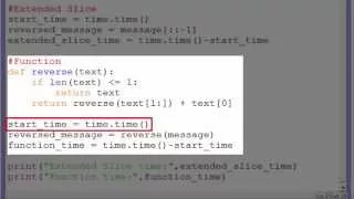 Performance of two different methods for reversing strings in Python