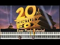 Download Lagu 20th Century Fox Fanfare/opening theme Easy Piano Tutorial by The Harp Pianist