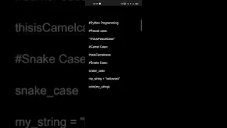 PascalCase camelCase snake - case in Python
