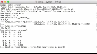 PyTorch NumPy to tensor Convert A NumPy Array To A PyTorch Tensor - PyTorch Tutorial