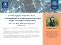 MDHR Implementation Science for Digital Health Dr Debbie Passey