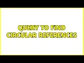 Query to find circular references 2 Solutions
