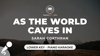 Download As The World Caves In - Sarah Cothran (Lower Key - Piano Karaoke) MP3