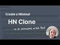 Build a Minimal Hacker News Clone in 15 Minutes with Bud