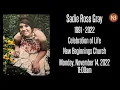 Celebration of Life for Sadie Rose Gray